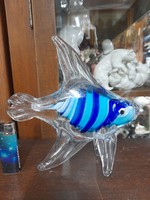 Murano solid glass fish figure. 19.5 Cm.