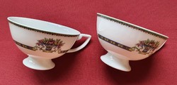 2 Pcs königliche privilegierte porzellanfabrik tettau German porcelain tea coffee cup with flower pattern
