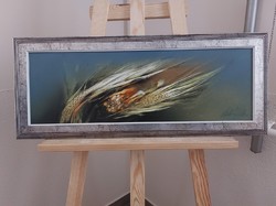 (K) Ludvig Zoltán festmény 67x27 cm kerettel