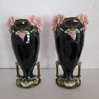 Jugendstil large vase pair, 39 cm