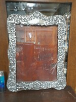 Old large silver 925 table picture frame, photo holder, frame. 28 Cm.