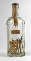 1P765 old small woodcutter glass 1980 14 cm