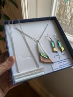 Handmade glass jewelry set (mj glass design)