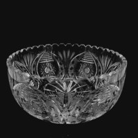 Polished crystal bowl, 20 cm