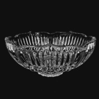 Polished crystal bowl, 18.8 cm