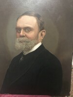 Benczúr Gyula :Szakállas férfi portréja 69x55,5 cm olaj, vászon