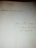 1875 ből kézirat szép állapotban