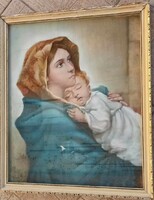 Kerényi  Madonna Kisjézussal - akvarell szentkép