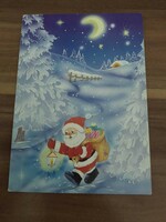Régi karácsonyi képeslap, télapó