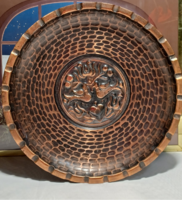 Red copper industrial art bowl wall decoration