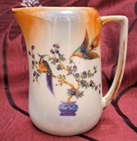 Antik madaras porcelán kiöntő (L4357)