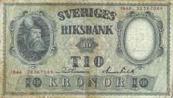 10 Kronor crown 1944 Sweden