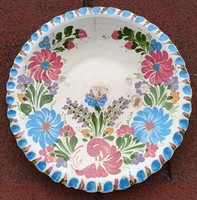Antique flower pattern ceramic wall bowl - large ceramic wall bowl