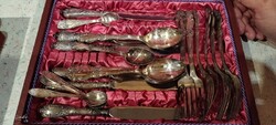 Silver-plated decorative Russian cutlery set, marked, like new, incomplete