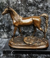 Fabulous equestrian bronze statue