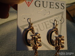 Duplicate earrings with Guess brand logo