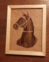 Inlaid 27*21 cm wall picture (horse head 5)