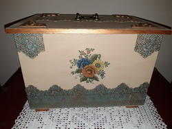 Vintage chest with flower pattern