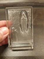 Szentkép polished, engraved glass table decoration