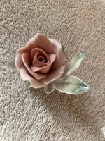 Porcelán rózsa, régi vitrindísz, ENS Germany jelzéssel