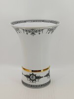Hollóháza porcelain vase with Corinthian pattern, romance series, 20.8 cm