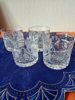 Polished crystal whiskey glasses (4)