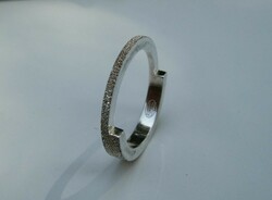 Ezüst Fossil gyűrű, csillogó felülettel