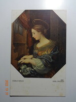 Old postal clean painting postcard: Saint Cecilia of Carlo Dolci