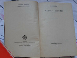 Prosper Mérimée: Carmen ; Colomba (Európa, 1965; Kincses Könyvek)