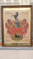 Framed coat of arms adelswappe der familie rosslav von rosenthal