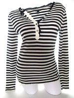 Original tommy hilfiger (s) Women's Stretchy Sailor Striped Long Sleeve Top