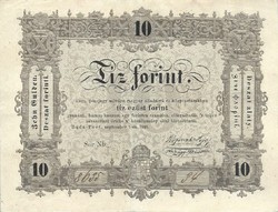 10 forint 1848 Kossuth bankó Gyönyörű állapotban. 2.