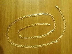 14 carat unisex gold necklace with figure shape, 6 g. 54 Cm.