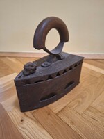 Cast iron charcoal iron with lion's head lock