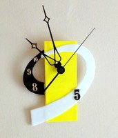Modern glass wall clock