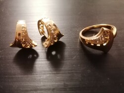 New, ring, earrings gold filled for women!