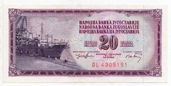Jugoszlávia 20 jugoszláv Dinár, 1974, szép