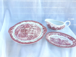 English covered bowl with sauce bowl