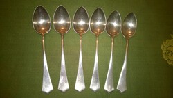 Antique silver-plated and gold-plated teaspoon 6 hacker and tsa 14.7 cm