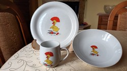 Children's children's set with Raven House duck porcelain