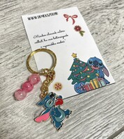 Stitch kulcstartó karácsonyra- csúfolkodó