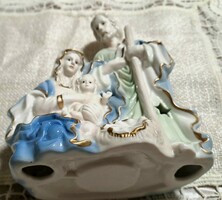 Szent Család porcelán mécsestartó