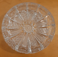 Crystal glass ashtray, ashtray 18 cm