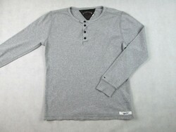 Original tommy hilfiger (m) gray men's long sleeve elastic t-shirt top