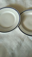 Kék csíkos  MHIBÁTLAN Zsolnay tányér parban 18 cm