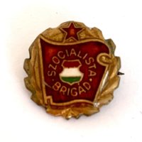 Szocialista brigád régi kitűző bross az 1950-es 1960-as évekből szocialista érme pin