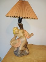 Turai blacksmith terracotta figural lamp