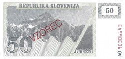 50 tolár tolárjev 1990 ZVOREC MINTA Szlovénia UNC
