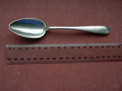 Antique silver (1866) teaspoon (christening spoon), master-marked, (26 g., V. H monogram, e.g. Von heigl)