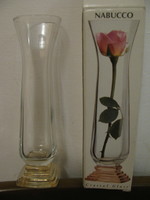 Elegant Italian glass flower vase /classic bormioli rocco/ 19.5 cm